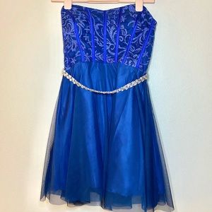 royal blue homecoming dress